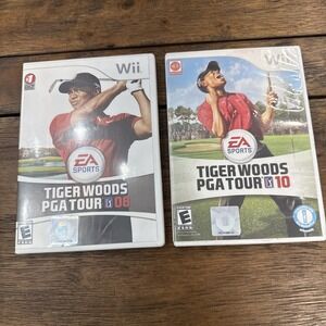 Tiger Woods PGA Tour 08‎ & 10 All-Play (Nintendo Wii) Lot Of 2 Complete